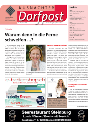 Küsnachter Dorfpost Nr. 410 vom 5. Juli 2023