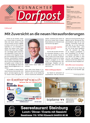 Küsnachter Dorfpost Nr. 416 vom 9. Januar 2024