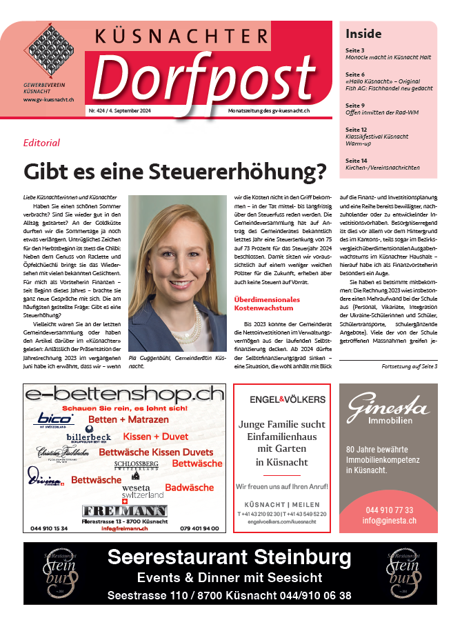 Küsnachter Dorfpost Nr. 419 vom 3. April 2024